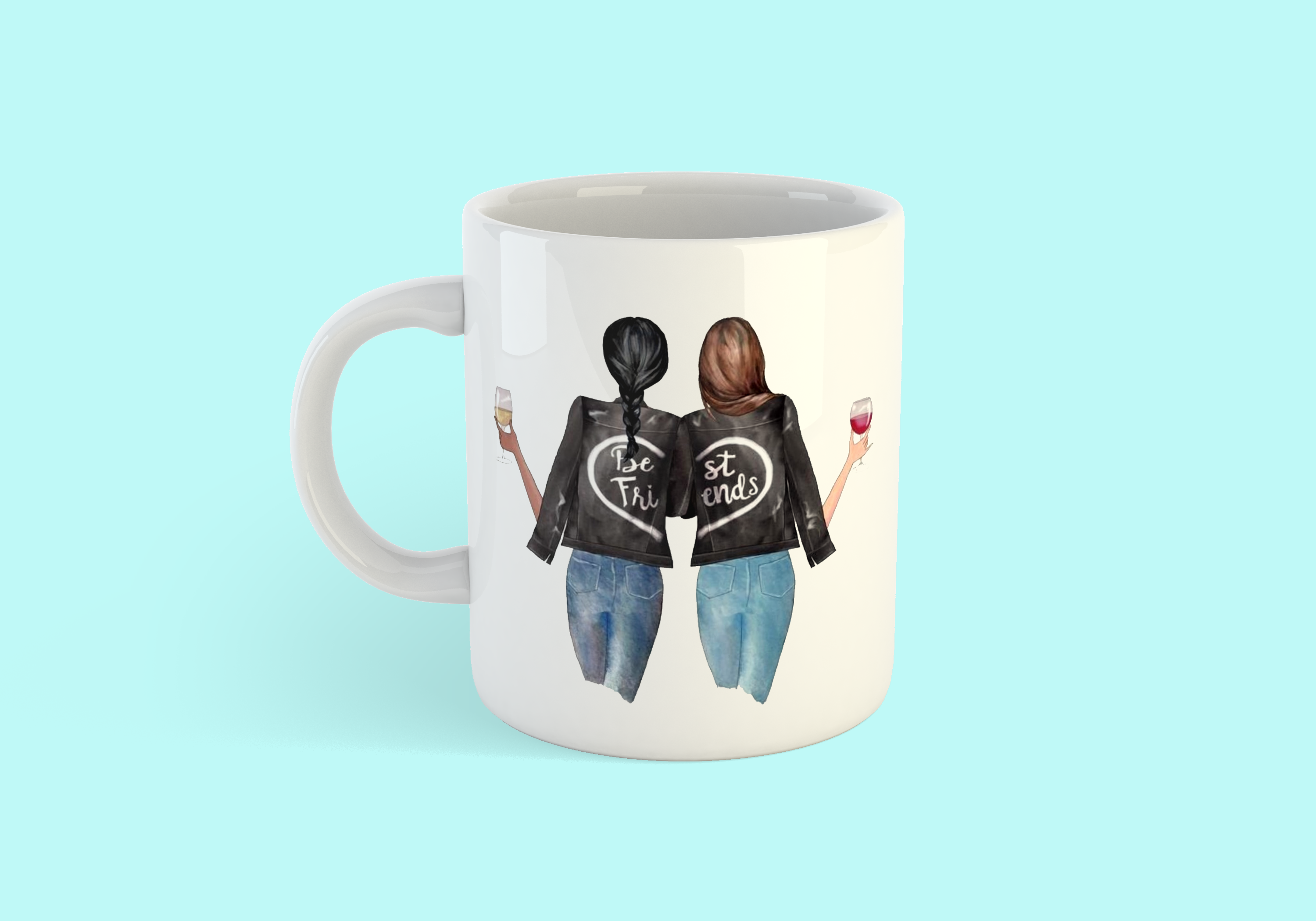 Best Friends Wine Mug