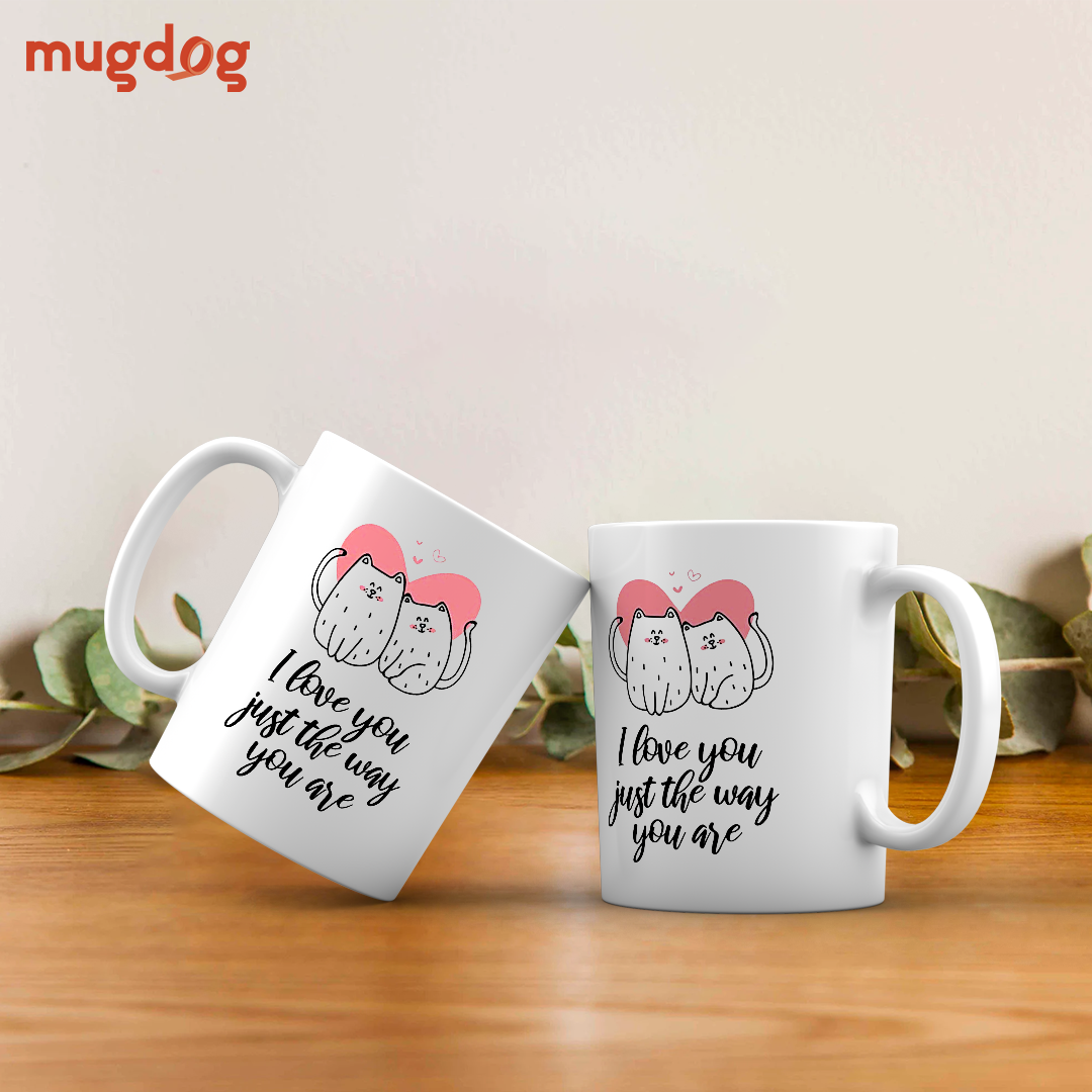 Cat love message mug