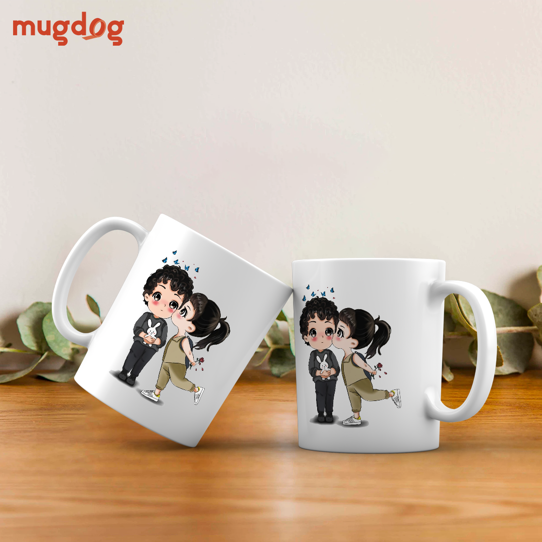 Chibi Kissing Character Mugs