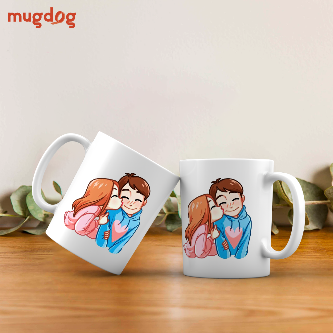 Couple Kissing Mugs