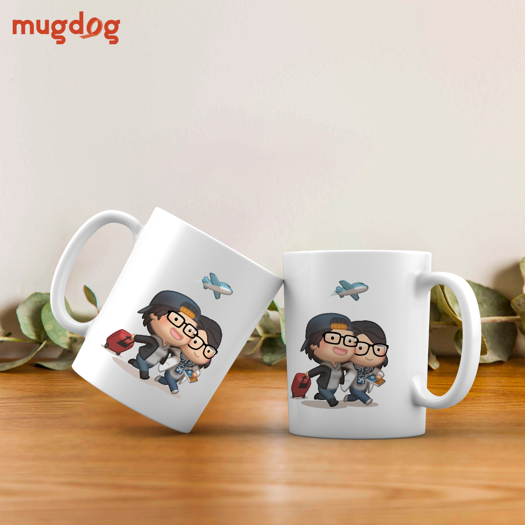 Travel Themed Couple Mugs