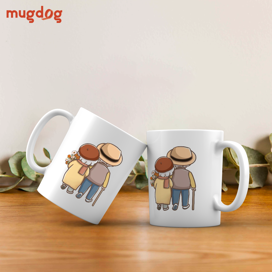 Elderly couple mugs