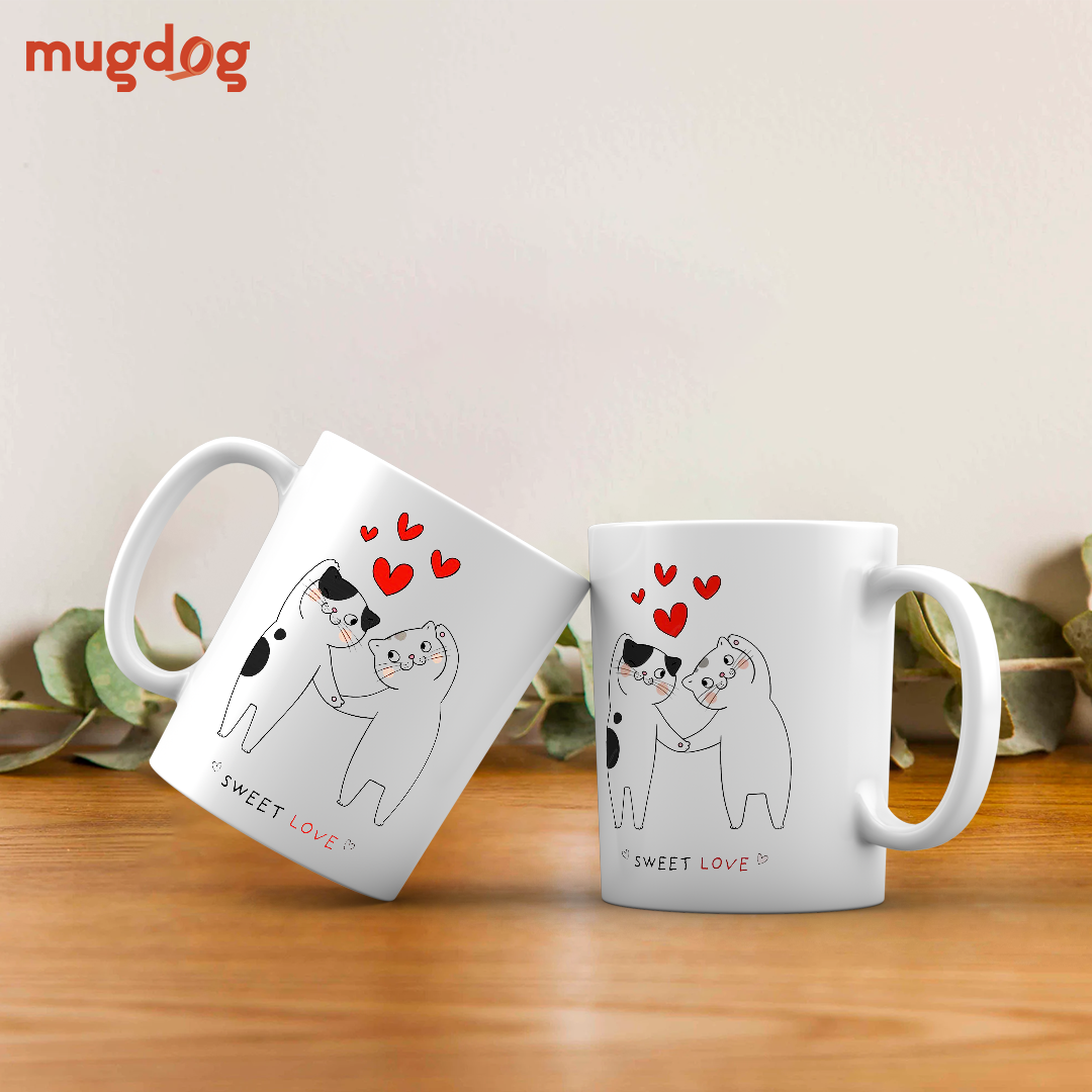 Cute Cat Love Mugs