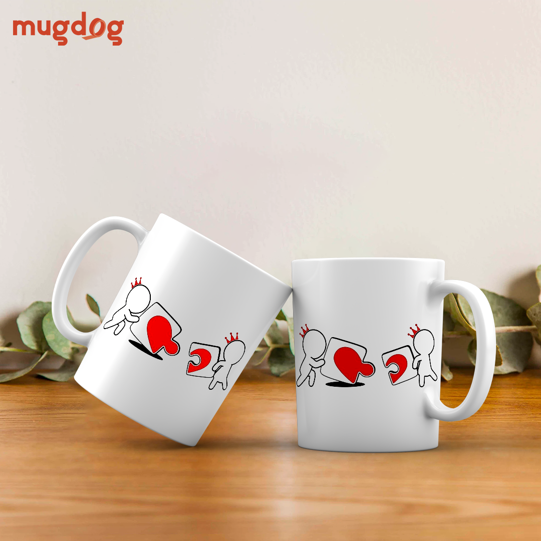 Puzzle Heart Mugs