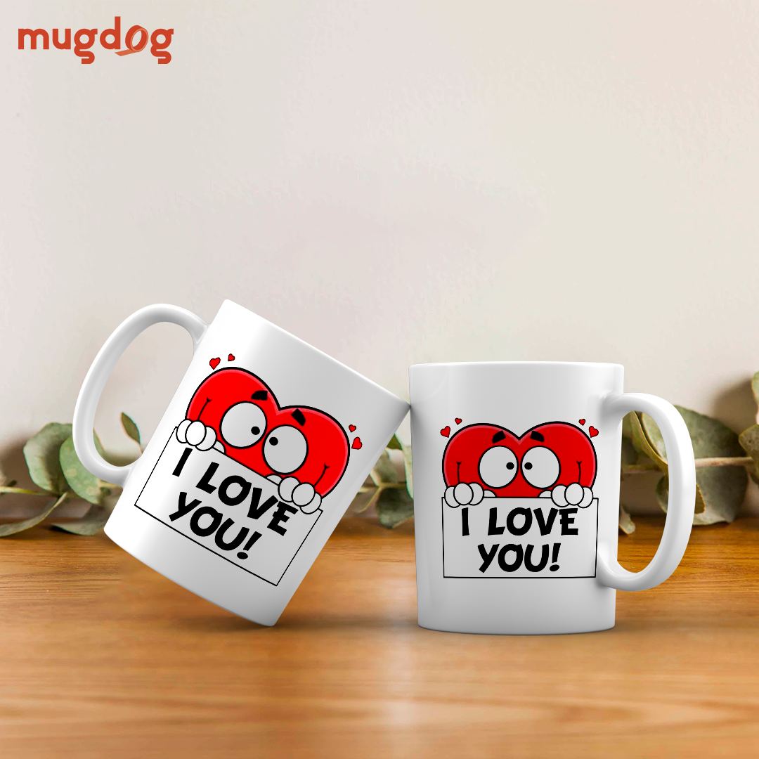 Heart character love mug