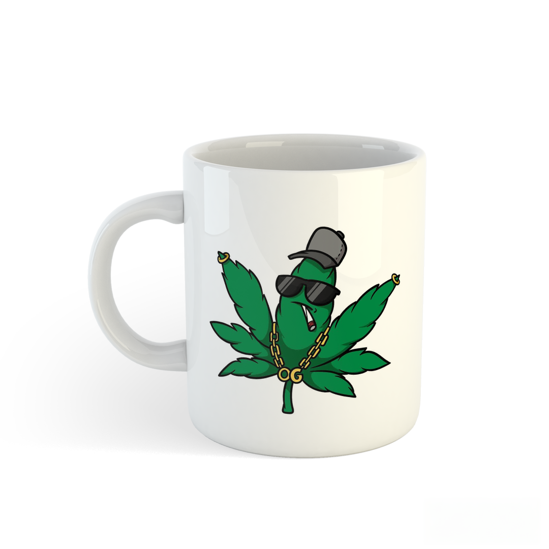 Gangster Cannabis Leaf Mug