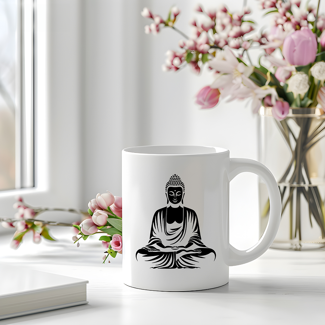 Buddha graphic drinking vessel