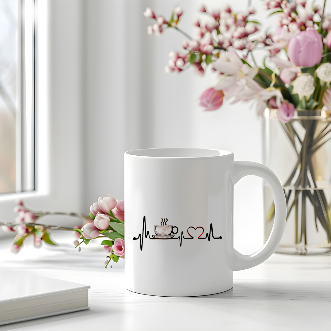 Coffee and Heartbeat Mug