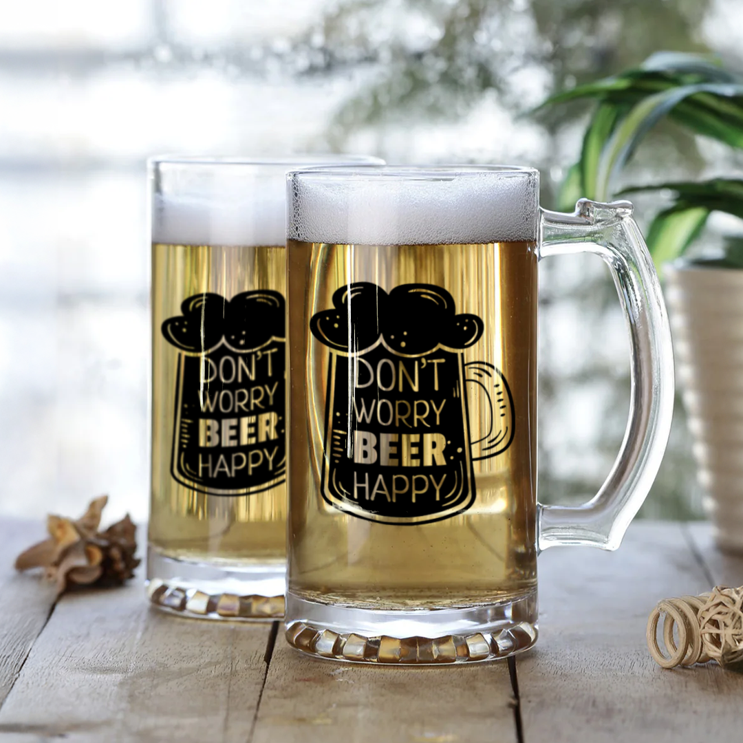 Personalized Glass Beer Mugs