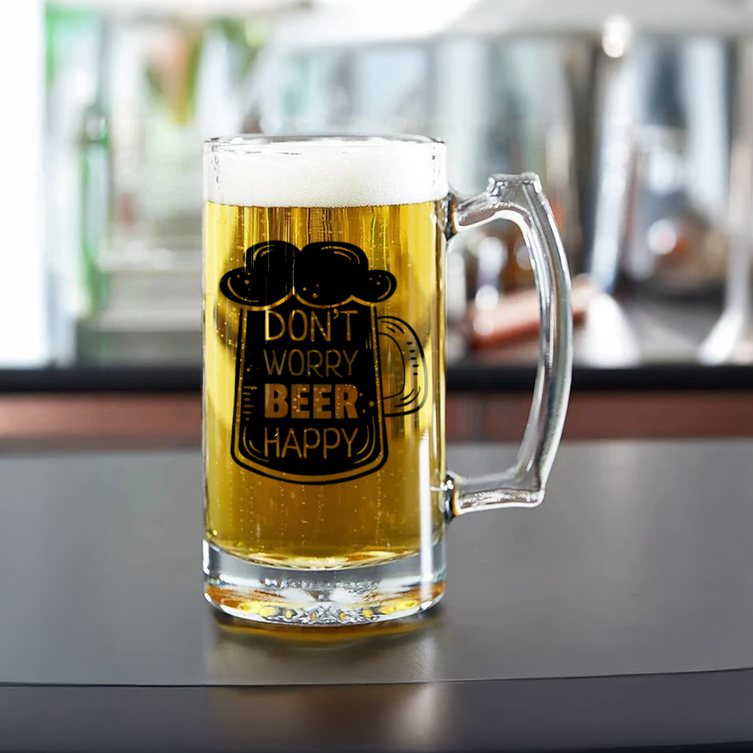 Personalized Glass Beer Mugs