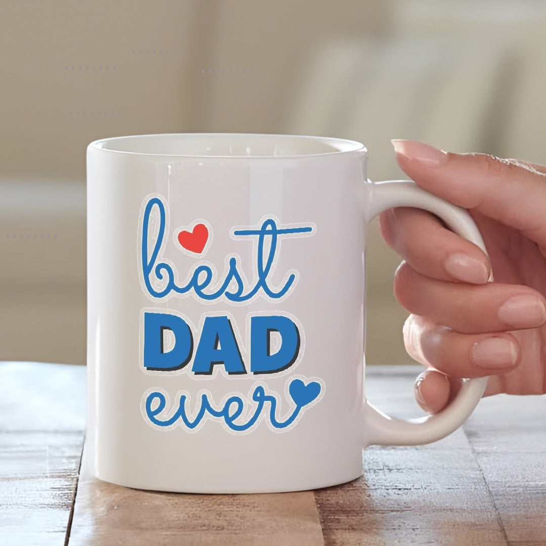 Dad-themed heart mug