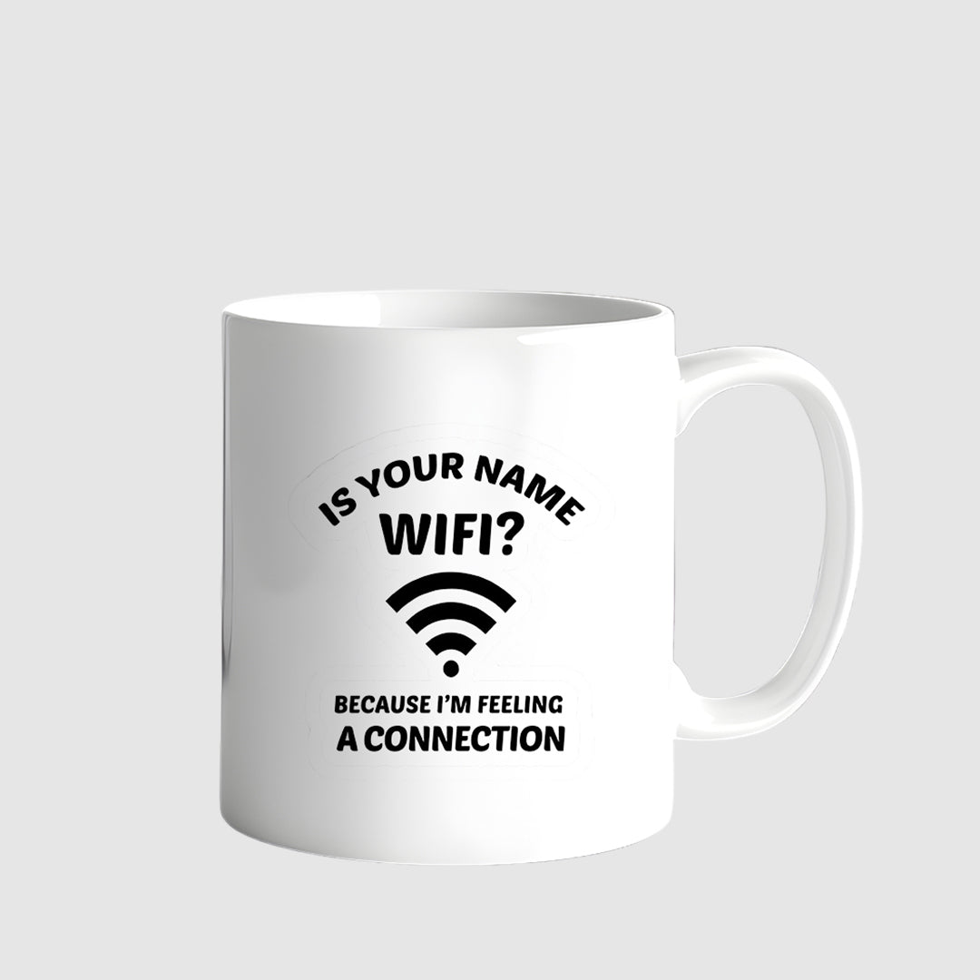 WiFi pun drinking mug