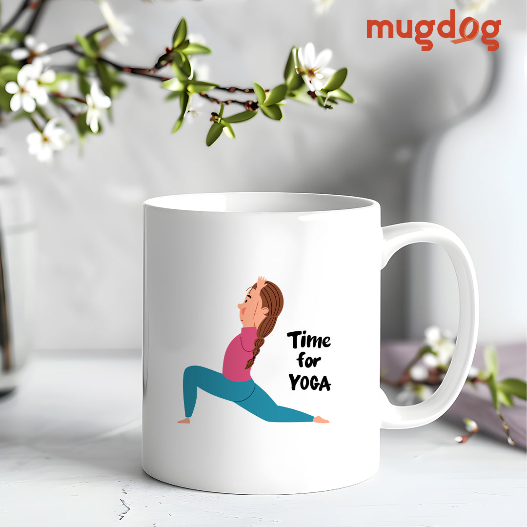 Yoga Themed Drinking Mug