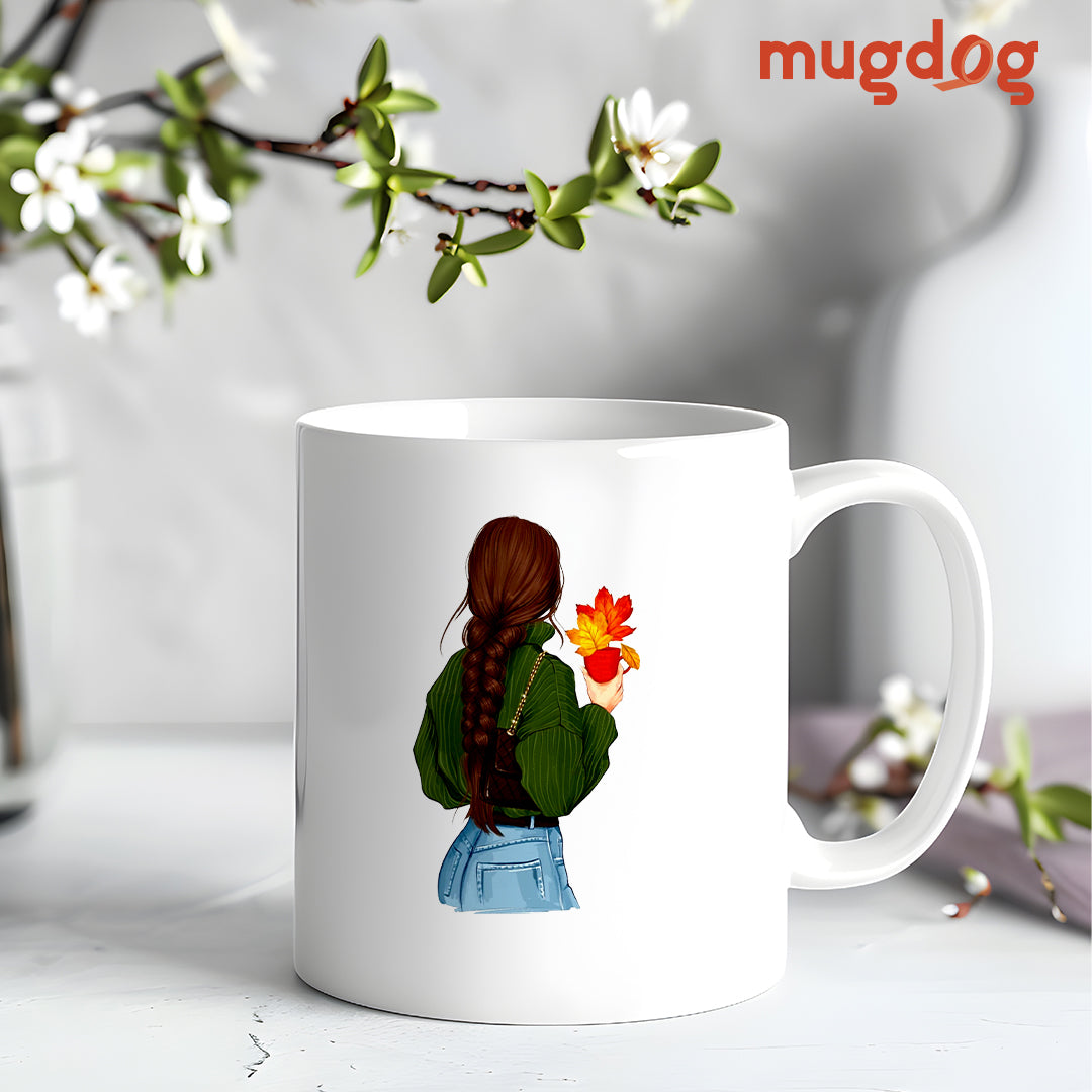 Fall girl portrait mug