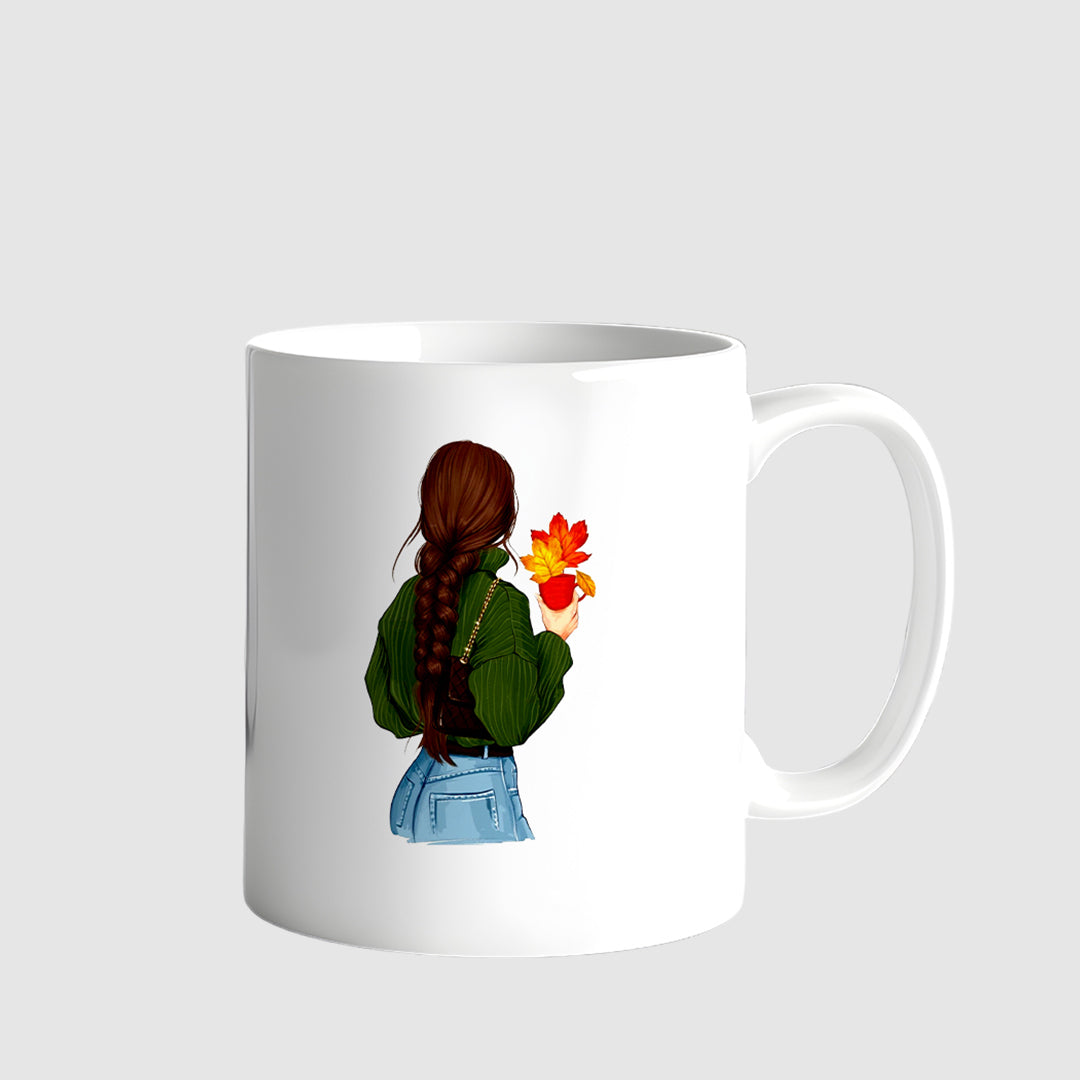 Fall girl portrait mug