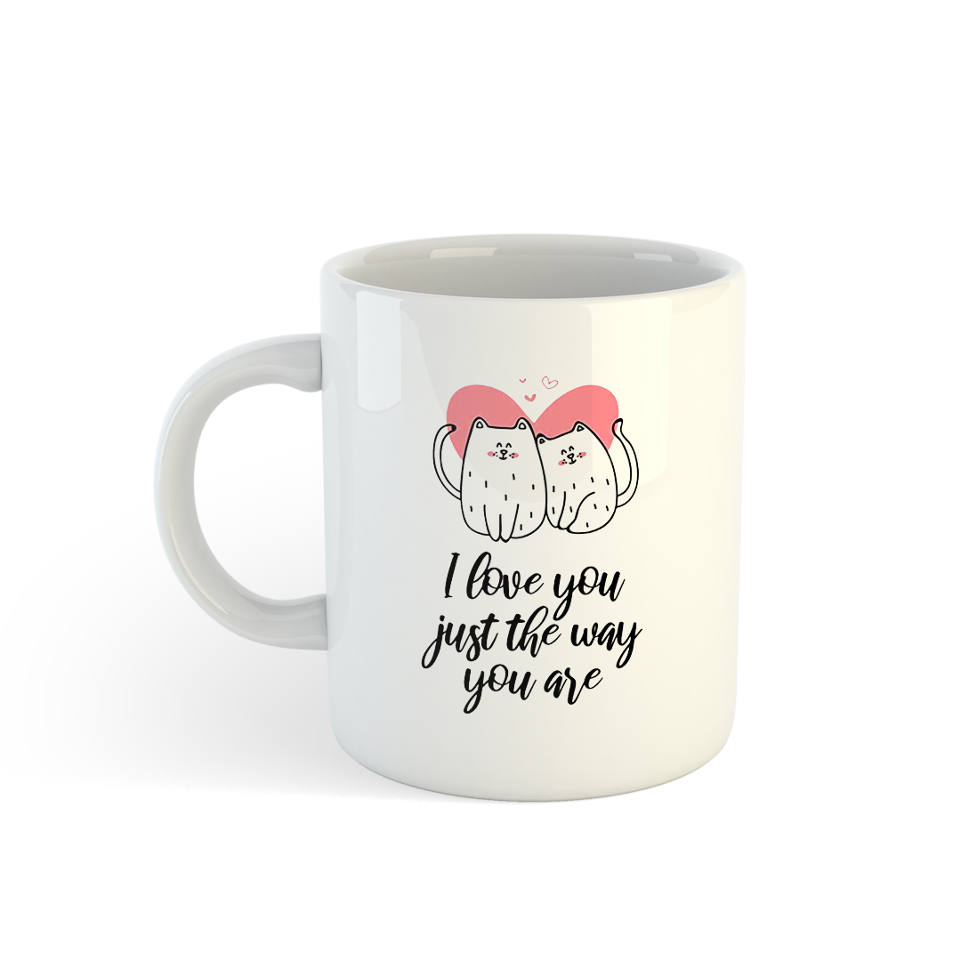 Cat love message mug