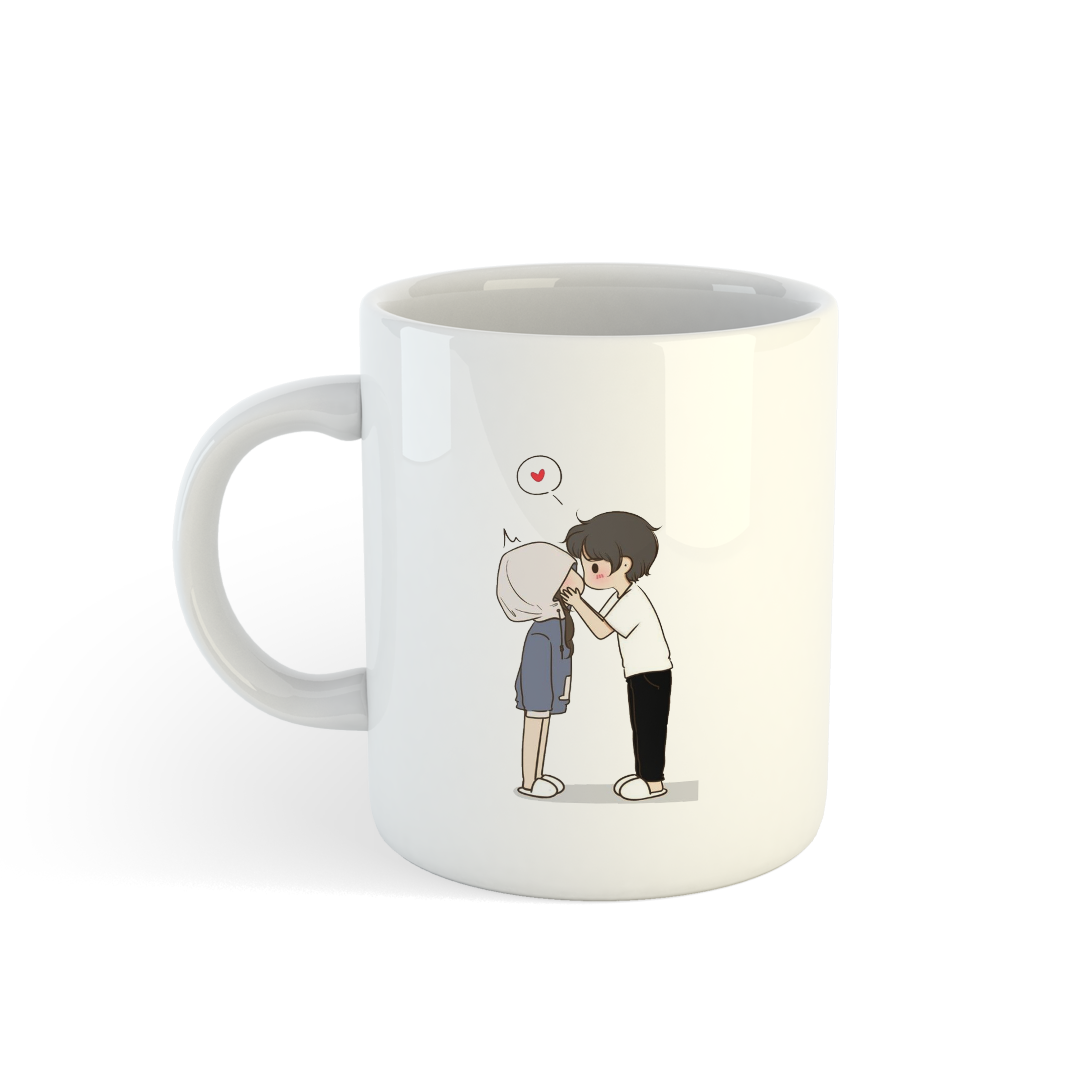 Kissing couple mug