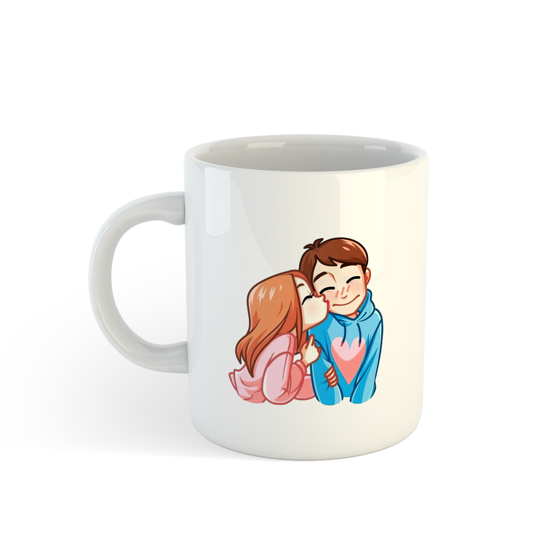 Couple Kissing Mugs