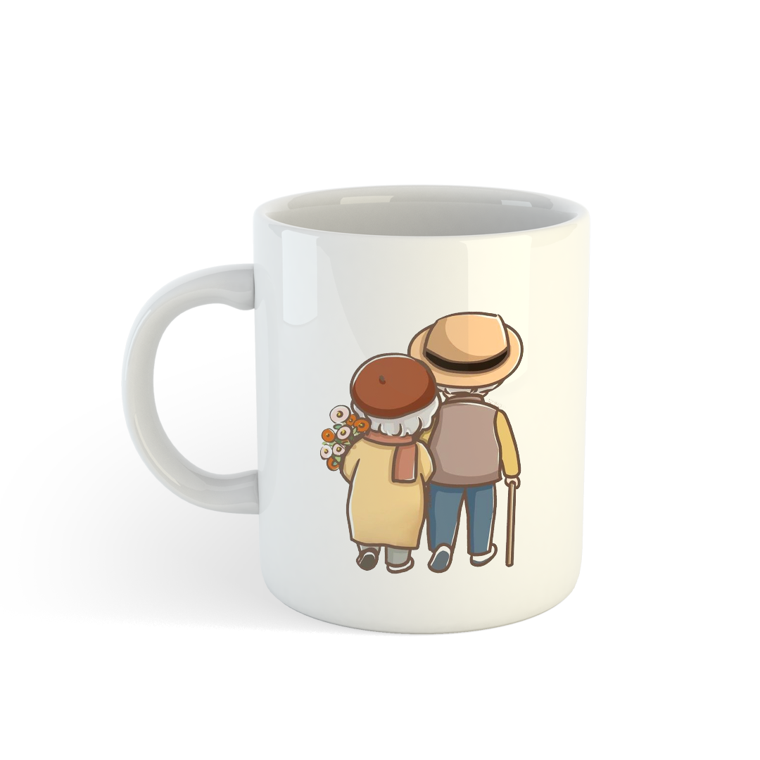 Elderly couple mugs