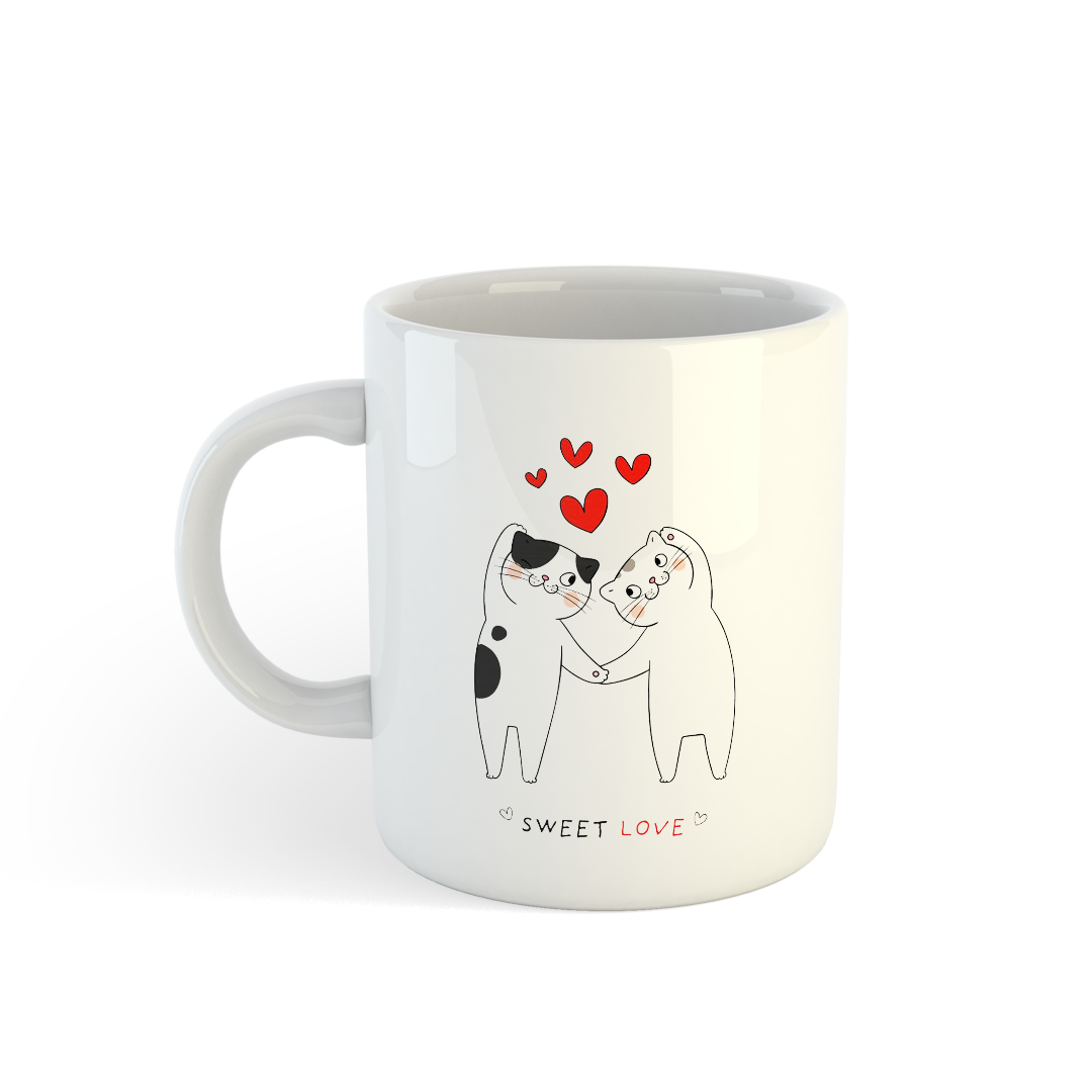 Cute Cat Love Mugs
