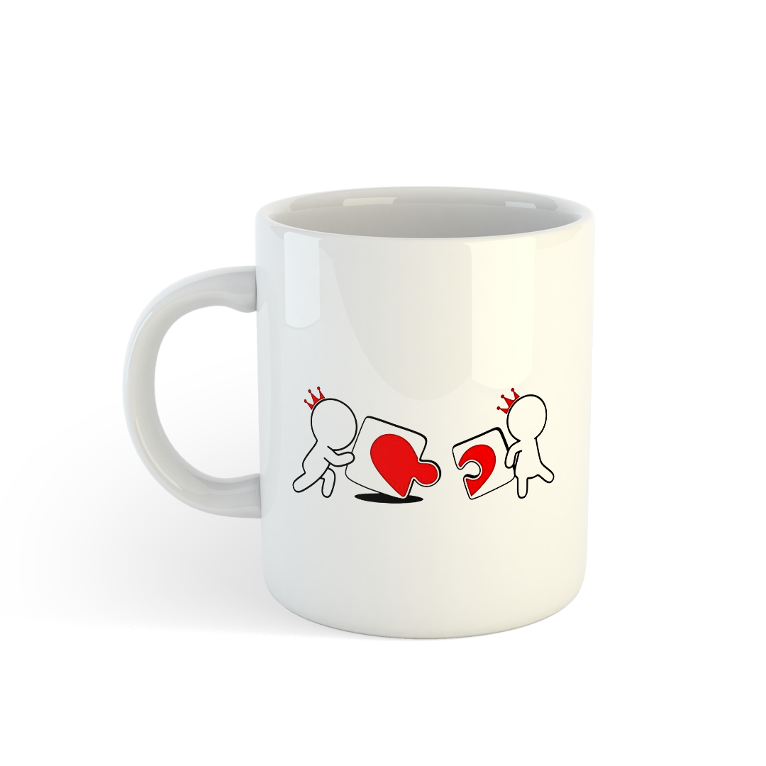 Puzzle Heart Mugs