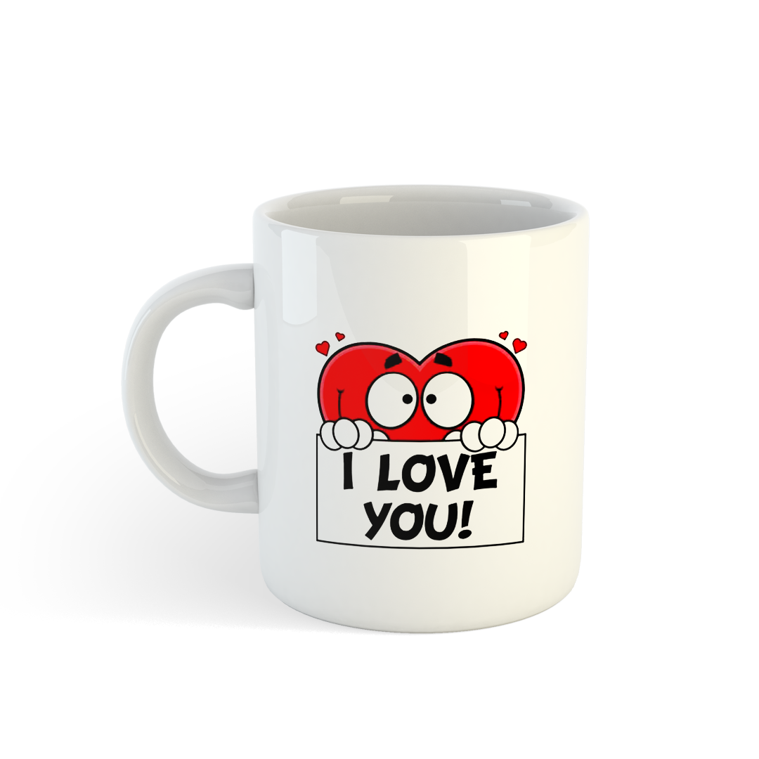 Heart character love mug